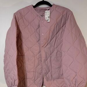 Uniqlo Light Pink Quilted Jacket